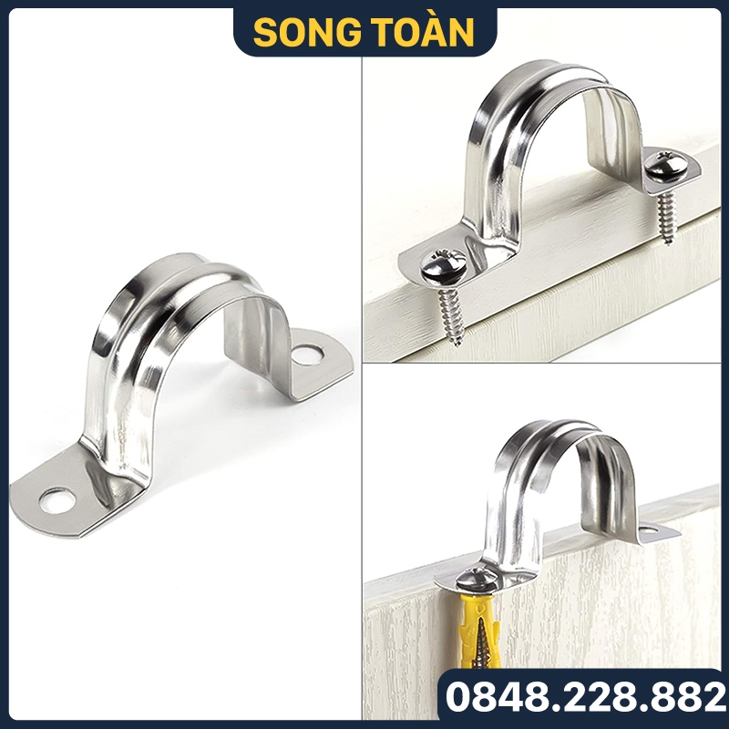 Đai Ôm Ống, [TÚI 10 CÁI] Đai Ống Omega Ôm Ống Inox 201 Phi 21 27 34 42 ...