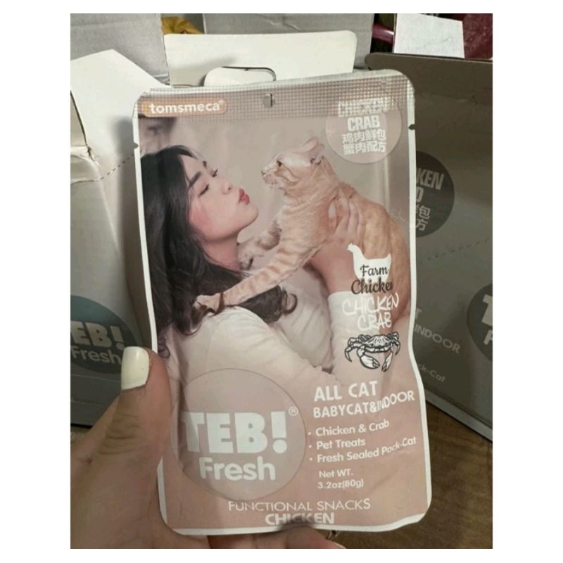 Pate cao cấp thơm ngon cho mèo Teb Fresh gói 80g | Shopee Việt Nam
