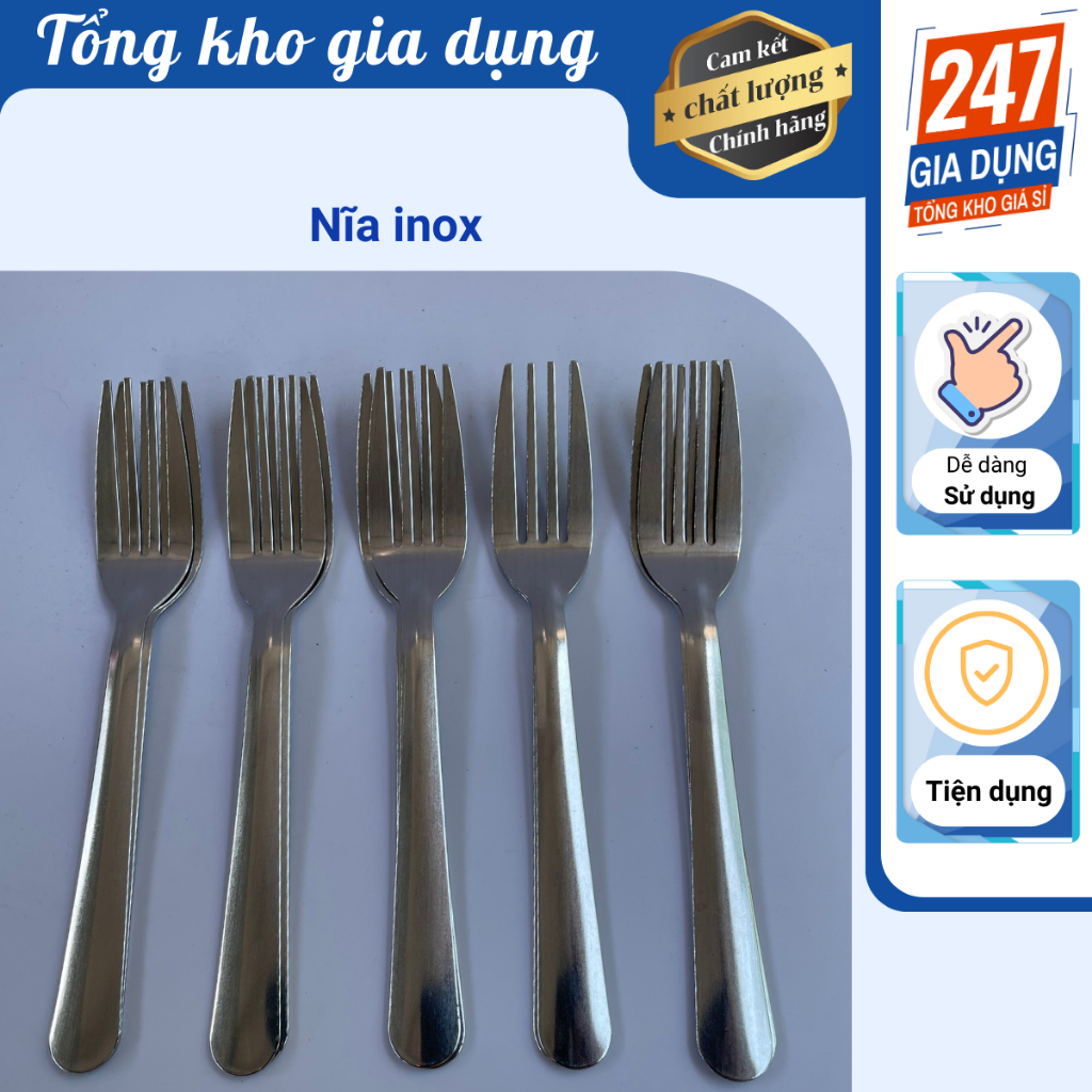 Nĩa inox dài, nĩa inox lớn, nĩa ăn cơm | Shopee Việt Nam