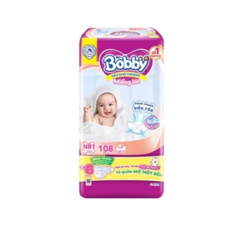 Miếng lót Bobby Newborn 1(108 miếng), Newborn 2 (60miếng)