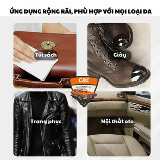 Khăn ướt lau nội thất ô tô chuyên nghiệp. Khăn giấy vệ sinh làm sạch ( vô lăng, ghế da, cặp da…)