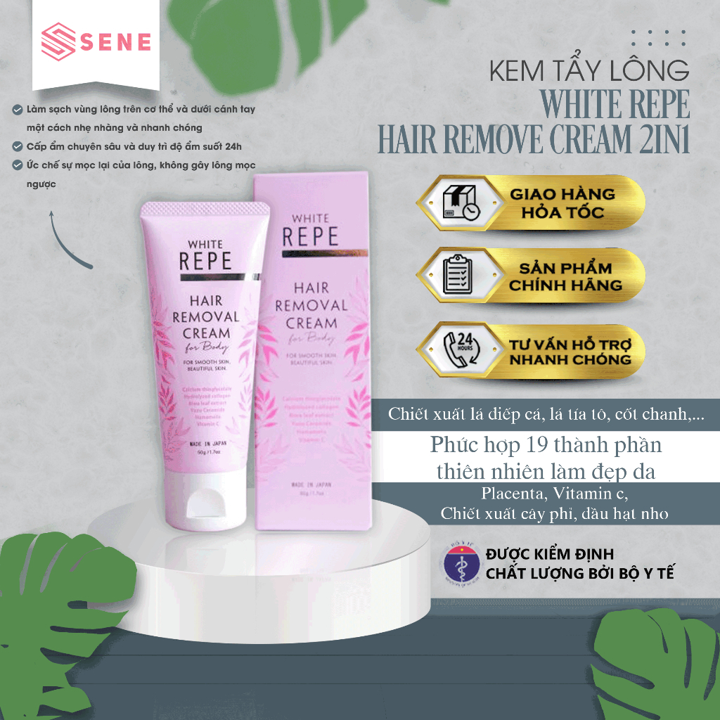 repe Kem tẩy lông WHITE REPE HAIR REMOVE CREAM 2IN1 (50gr) Nhật Bản [Chính Hãng]  | Shopee Việt Nam
