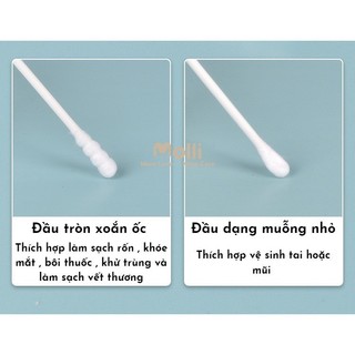 Tăm bông trẻ em Molli kháng khuẩn cho bé từ sơ sinh ngoáy tai, mũi