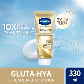 Sữa dưỡng thể ban ngày Vaseline Gluta-Hya Serum Burst UV Lotion Flawless Bright bảo vệ và làm mịn da (300ml)