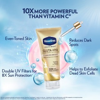 Sữa dưỡng thể ban ngày Vaseline Gluta-Hya Serum Burst UV Lotion Flawless Bright bảo vệ và làm mịn da (300ml)
