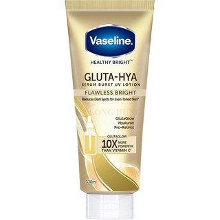 Sữa dưỡng thể ban ngày Vaseline Gluta-Hya Serum Burst UV Lotion Flawless Bright bảo vệ và làm mịn da (300ml)