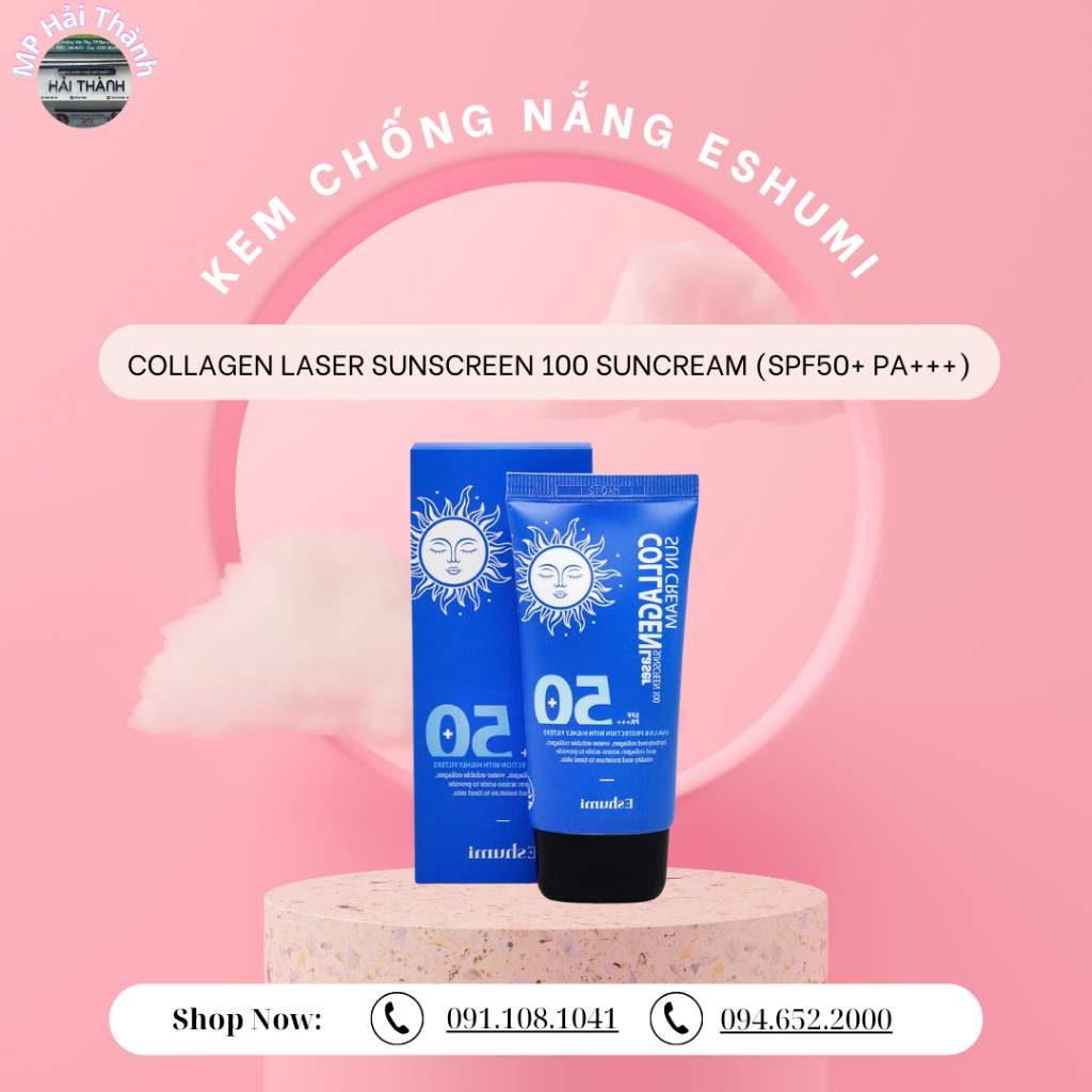 COLLAGEN LASER SUNSCREEN 100 SUNCREAM (SPF50+ PA+++) | Shopee Việt Nam