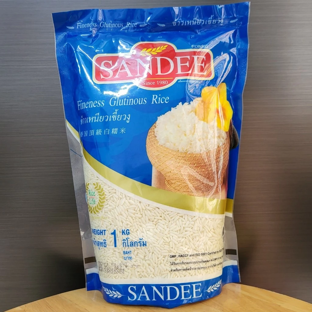 SANDEE - Túi XANH 1 Kg - GẠO NẾP THÁI / THÁI LAN / (Sticky Rice) Fineness Glutinous Rice (HALAL)