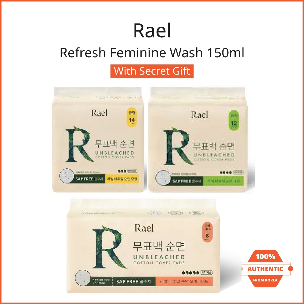 [Rael] Băng vệ sinh cotton hữu cơ Rael Unbleached Cotton Cover Sanitary ...