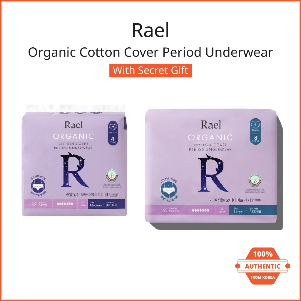 [Rael] Đồ lót vải cotton dùng 1 lần Rael Organic Cotton Cover Period