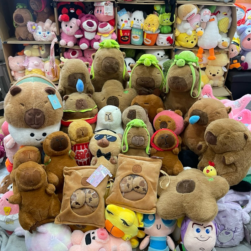 Gấu bông Capybara chuột lang nước, capybara chảy mũi, capybara balo rùa ...