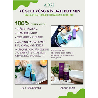 DD Vệ Sinh Bọt Vùng Kín Ngăn Ngừa Viêm D&H SOOTHE 100ML (giảm thâm, giảm ngứa, diệt khuẩn)