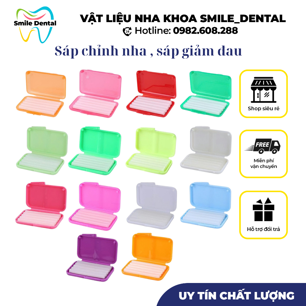 Sáp nha khoa, sáp chỉnh nha hỗ trợ giảm đau khi niềng và vệ sinh răng ...