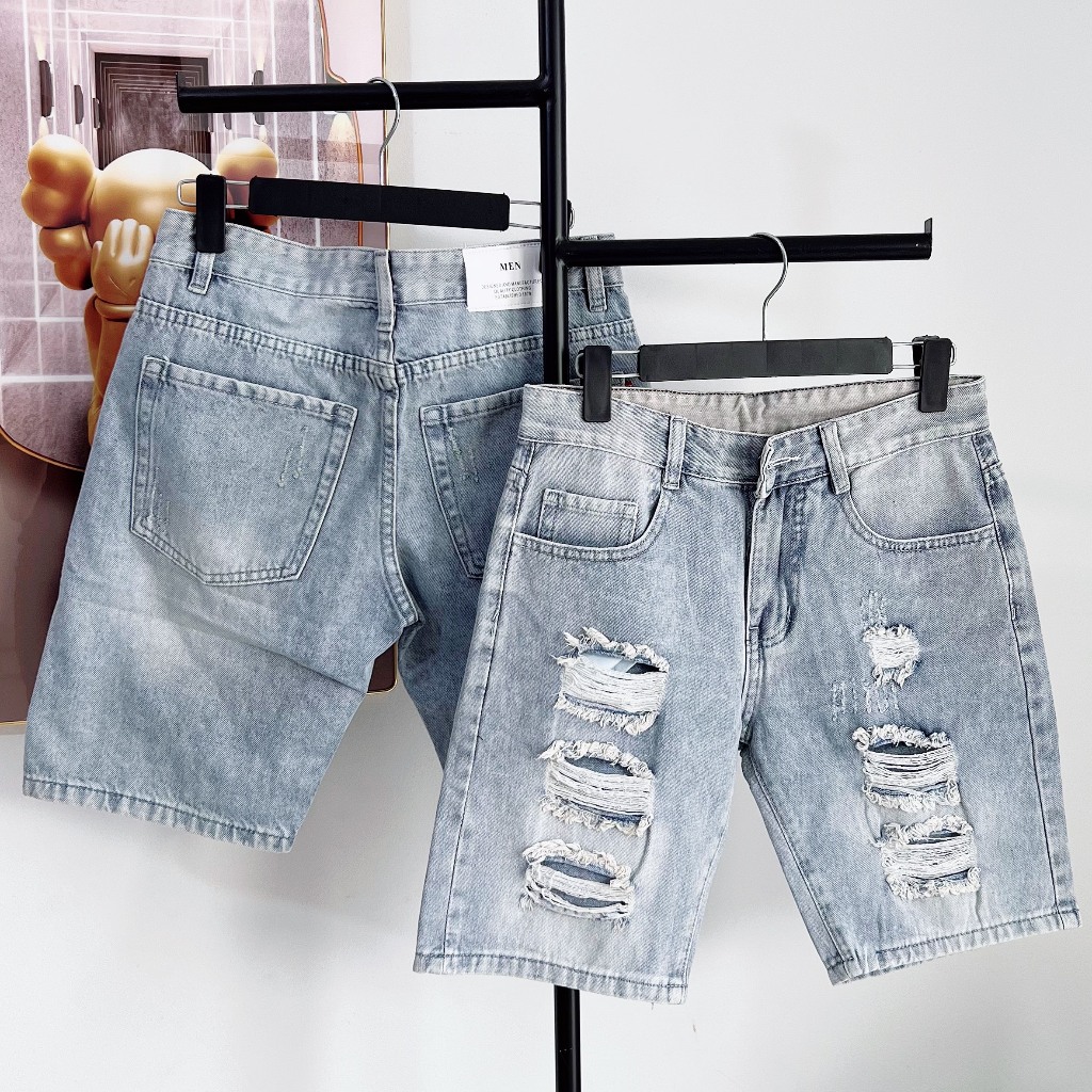 [Max 142] Quần Short nam, Không Co Dãn, vải Jean Cotton, Đơn Giản, Năng Động, dễ phối đồ __________