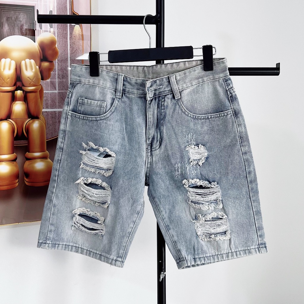 [Max 142] Quần Short nam, Không Co Dãn, vải Jean Cotton, Đơn Giản, Năng Động, dễ phối đồ __________