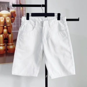 Short Jean Cotton Nam trơn màu trắng có size lớn [tnhung]