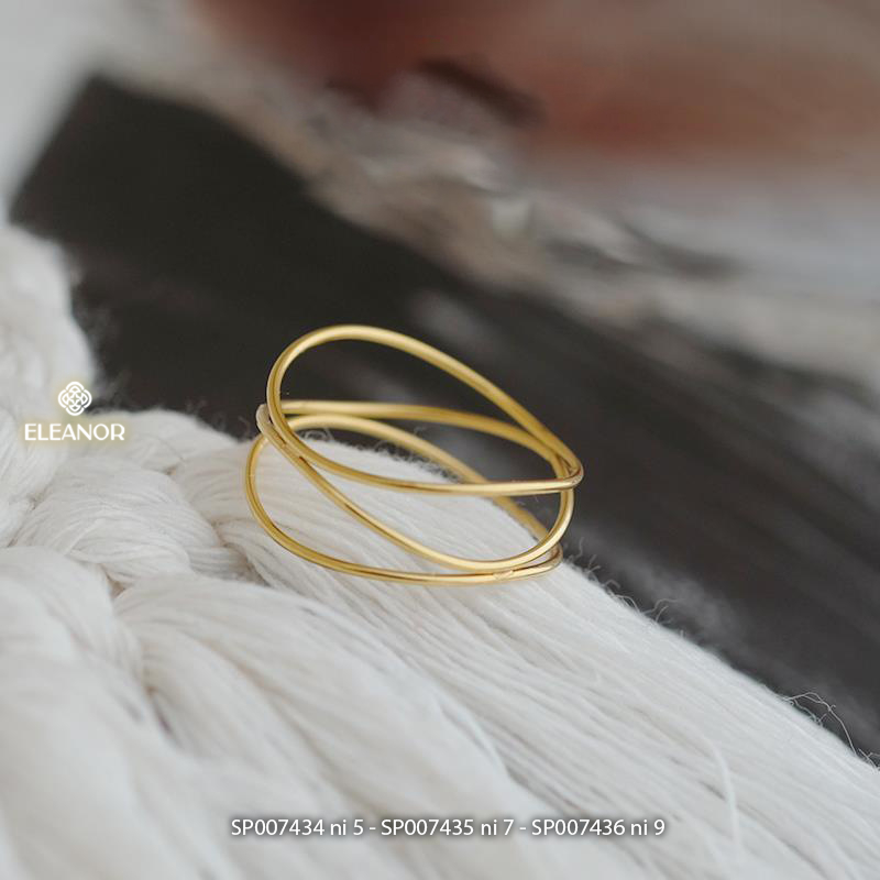 Ảnh Nhẫn nữ titan Eleanor Accessories kiểu dáng đơn giản nhiều tầng nhẫn trơn phụ kiện trang sức 7434 1