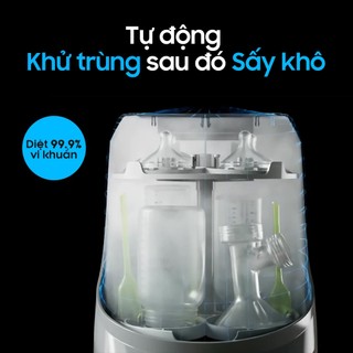 Máy rửa bình sữa Baby Brezza Pro cho bé, máy tiệt trùng sấy khô hơi nước - BH CHÍNH HÃNG