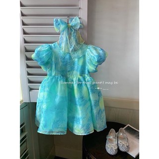 [TẶNG cột tóc nơ] Váy bé gái - đầm bé gái ngắn tay xòe xinh tiểu thư sang chảnh cho bé 12-24kg - Thời trang trẻ em