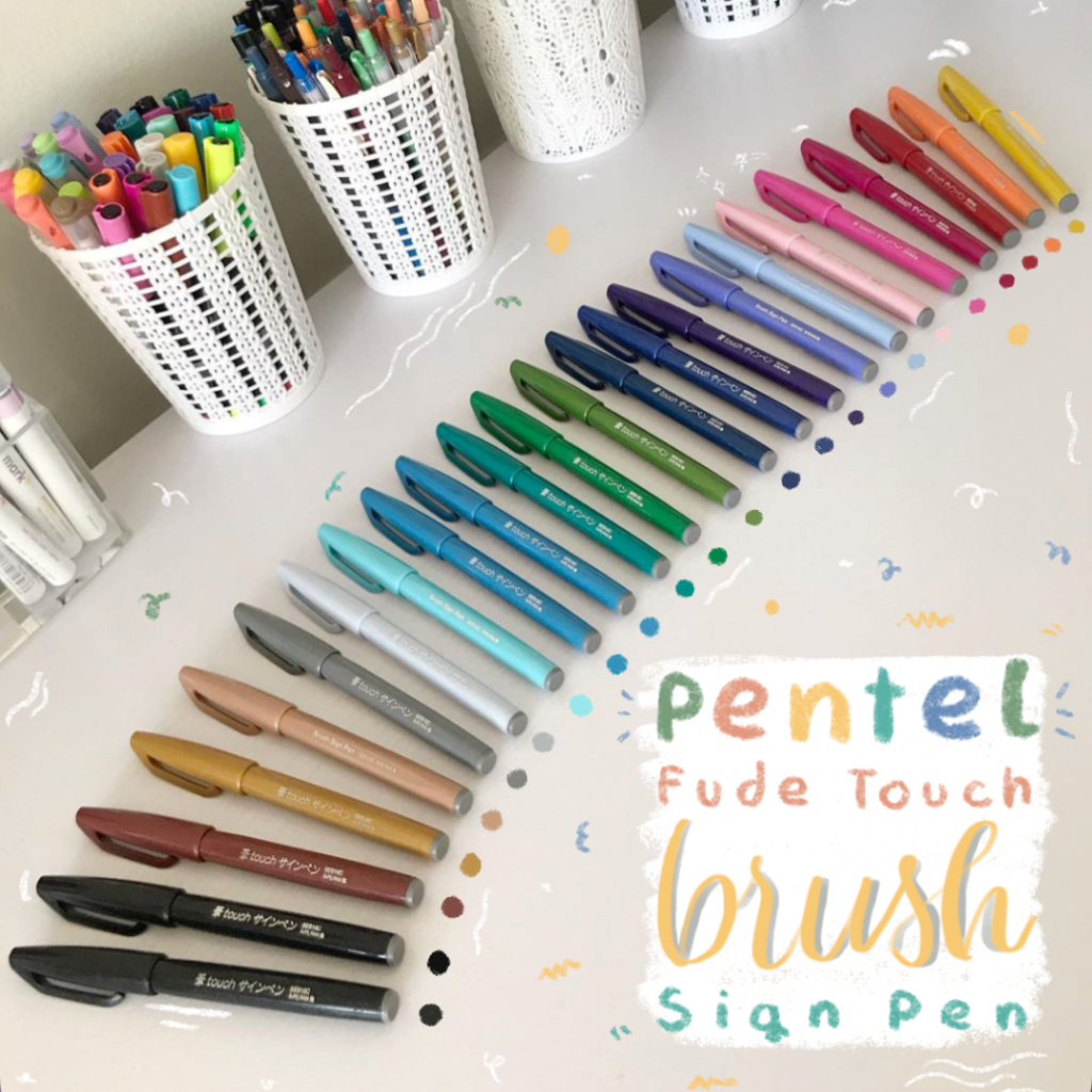 Bút Cọ Thư Pháp Ngòi Cứng Luyện Chữ Calligraphy Brush Lettering 30 Màu ...