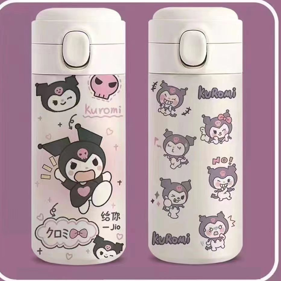 Bình Nước Giữ Nhiệt Hello Kitty-Kuromi-Gấu Dâu 450ML Nắp Bật Nhiều Mẫu ...