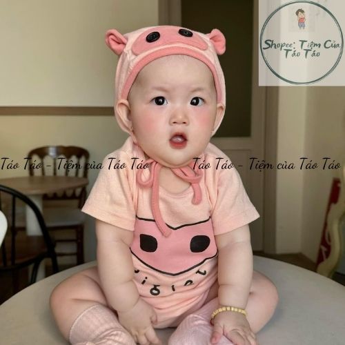 (HÀNG CÓ SẴN ) Bộ bodysuit cover ikii các loại CON VẬT kèm mũ tặng tất/ vớ cho bé sơ sinh, bé trai, bé gái HÀN QUỐC