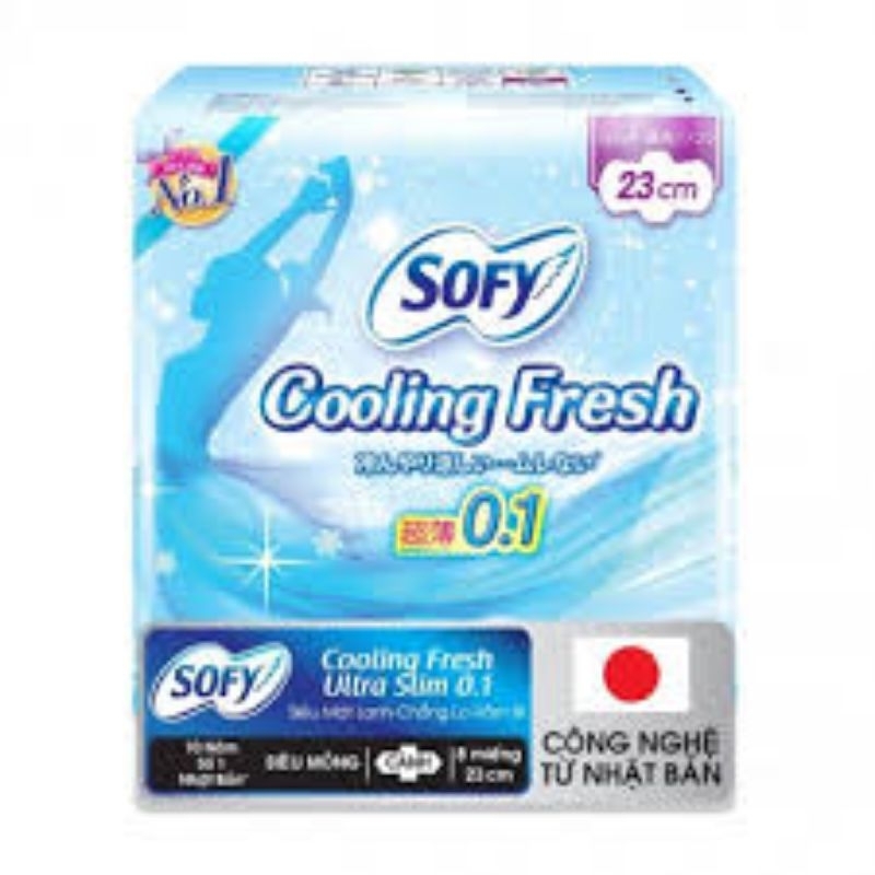 Lốc 6 gói băng vệ sinh Sofy cooling fresh 23cm 8 miếng/gói