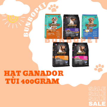 Hạt Ganador Cho Chó Gói 400g - Thức Ăn Hạt Cho Chó Con & Chó Trưởng Thành 400g