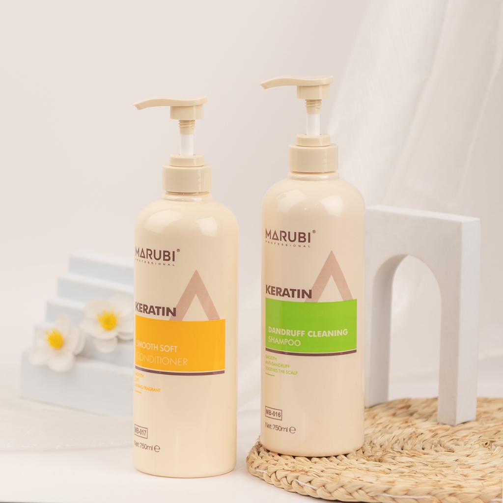 Cặp Gội - Xả MARUBI Chống Gàu Mềm Mượt Thơm Nước Hoa 750ML