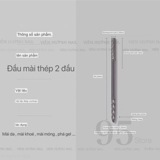 Đầu mài thép 2 đầu phiên bản nâng cấp - đầu 2 in 1 đa năng mài da , mài khoé , mài móng , phá gel