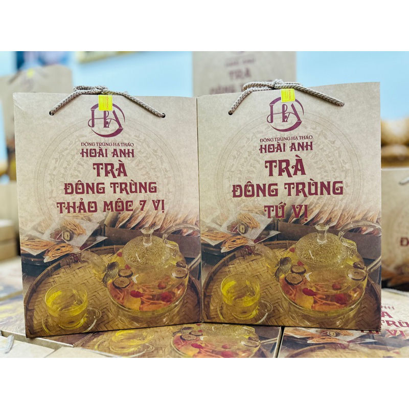Trà Đông Trùng Hạ Thảo 7 Vị Thảo Mộc (Hộp 20 gói) Thanh lọc cơ thể, đẹp da, giữ dáng, ngủ ngon
