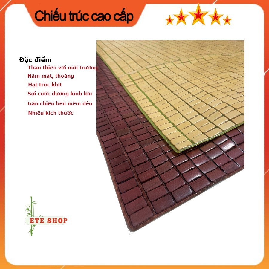 [Giảm giá] Chiếu trúc chiếu tre dạng hạt, nhiều kích thước, Điều hòa làm mát, sạch, bền, giao nhanh