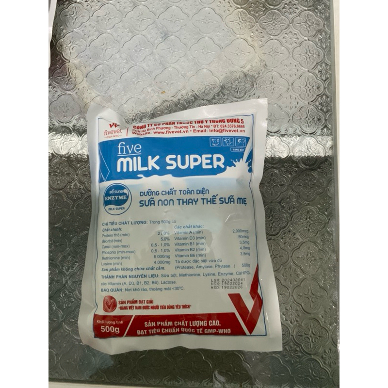 five milk super sửa non cho thú cưng gói 500g