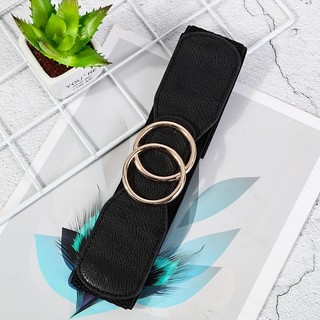 Đai thắt váy liền, đai đầm, đai áo sơ mi, jumpsuit bản rộng 6cm, chất liệu co giãn, móc khóa họa tiết hình tròn móc W89