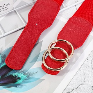 Đai thắt váy liền, đai đầm, đai áo sơ mi, jumpsuit bản rộng 6cm, chất liệu co giãn, móc khóa họa tiết hình tròn móc W89