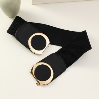 Đai váy liền, đai đầm liền, áo sơ mi, jumpsuit bản rộng, chất liệu co giãn, khóa kim loại họa họa tiết hình tròn W90