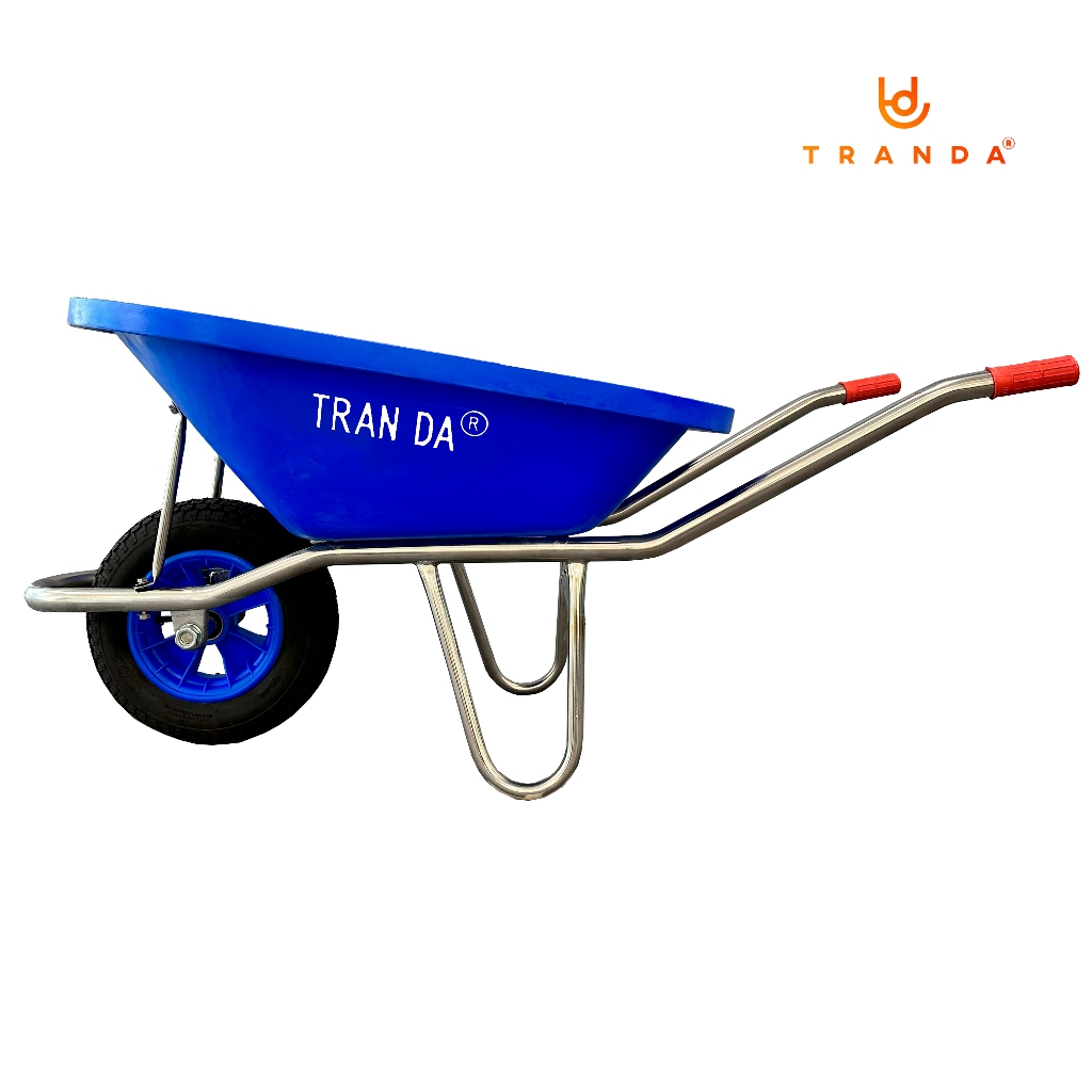Xe rùa Trần Đà thùng nhựa xanh, hiệu TranDa, sườn Inox 304 dày 1.5mm ...