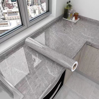 Cuộn 10M Decal dán tường tráng nhôm, dán bếp, dán bàn tủ vân đá khổ rộng 60cm chống nước và chịu nhiệt độ cao mã RB02