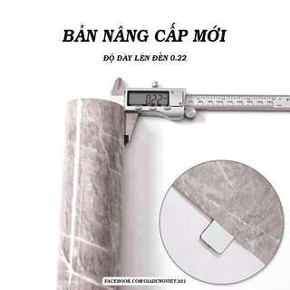 Cuộn 10M Decal dán tường tráng nhôm, dán bếp, dán bàn tủ vân đá khổ rộng 60cm chống nước và chịu nhiệt độ cao mã RB02