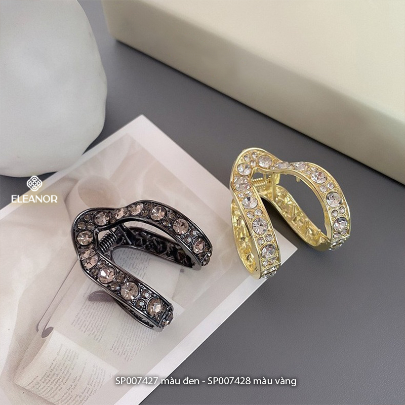 Kẹp tóc nữ Eleanor Accessories kiểu dáng chữ V kẹp tóc càng cua đính đá phụ kiện tóc 7427