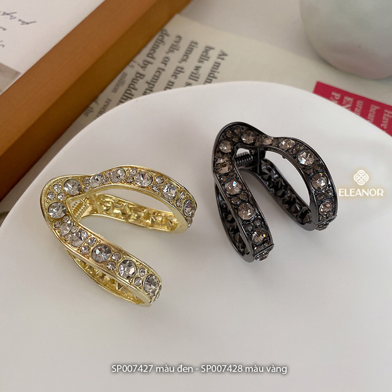 Kẹp tóc nữ Eleanor Accessories kiểu dáng chữ V kẹp tóc càng cua đính đá phụ kiện tóc 7427