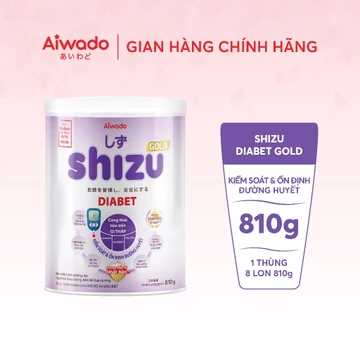 Sữa bột Aiwado Shizu Diabet Gold 810 gram - Kiểm soát và ổn định đường huyết cho người trưởng thành, trung và cao tuổi