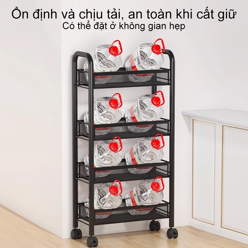 LUXE Xe đẩy spa có lưới sắt  Kệ xe đẩy 4 tầng kệ sắt đa năng 4 có bánh xe