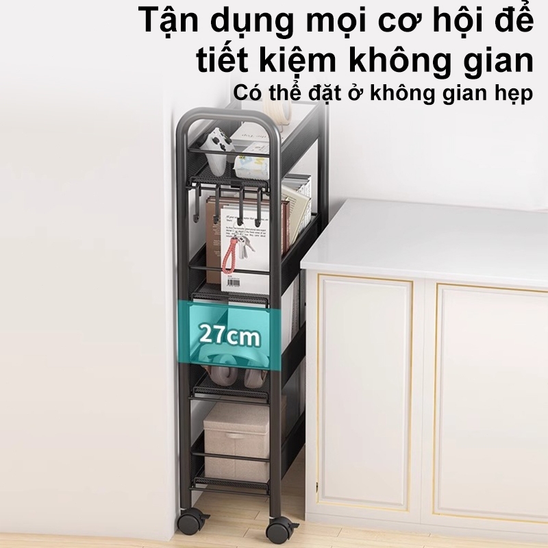 LUXE Xe đẩy spa có lưới sắt  Kệ xe đẩy 4 tầng kệ sắt đa năng 4 có bánh xe