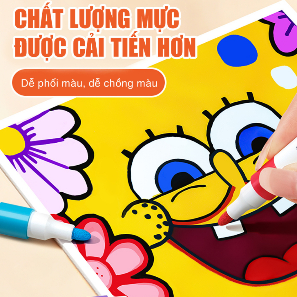 [Tặng Tập Tô Màu CC]Bút Màu Acrylic Marker Hộp 95/142 Màu Cao Cấp Vẽ Lên Nhiều Chất Liệu Màu Sắc Tươi Sáng