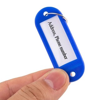 SET 20 Thẻ Ghi Nhớ Gắn Móc Khóa - Nhãn Tag Name Móc Chìa Khóa Đánh Dấu Số Phòng, Hành Lý, Vali Tiện Dụng 88447