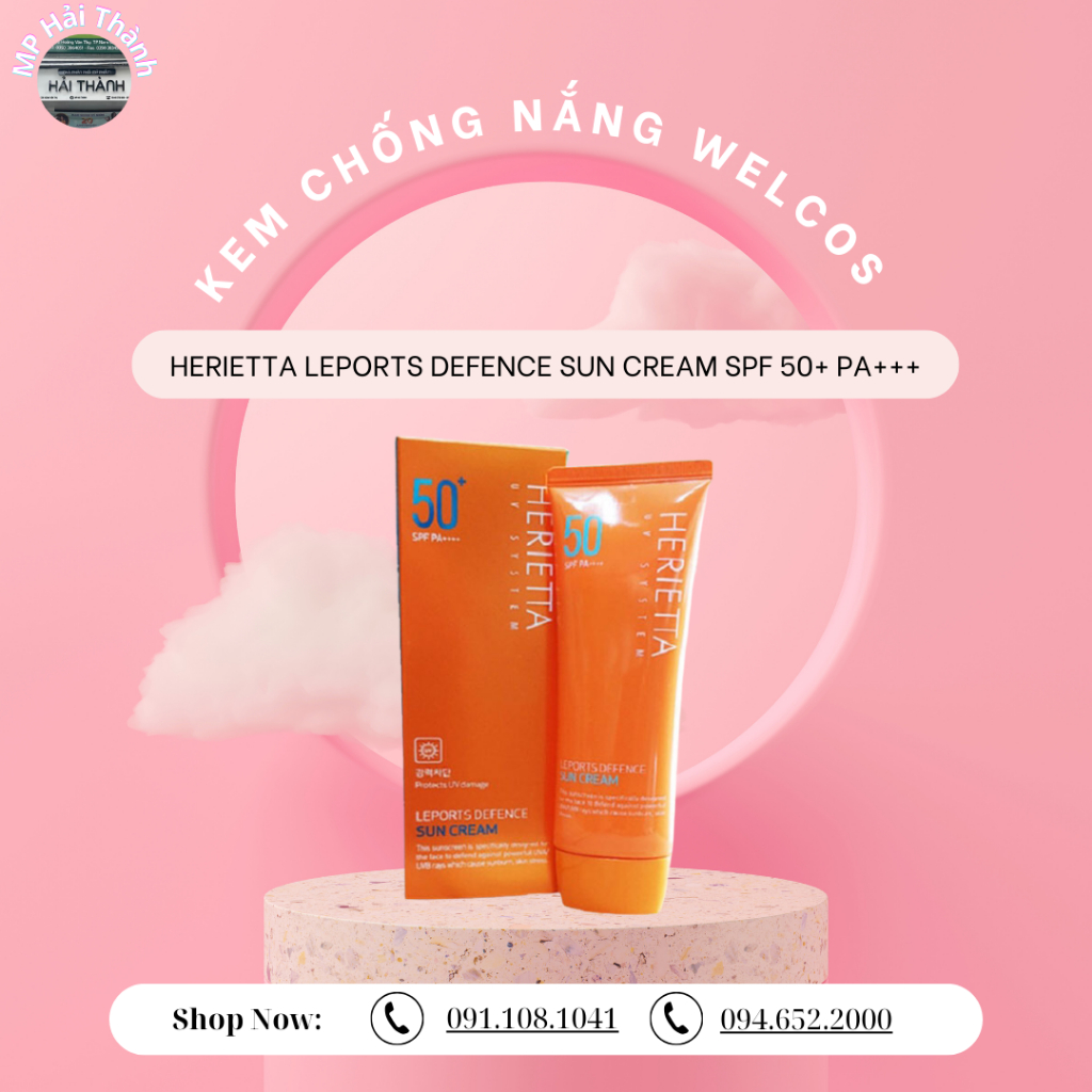 Kem chống nắng WELCOS HERIETTA LEPORTS DEFENCE SUN CREAM SPF 50+ PA ...
