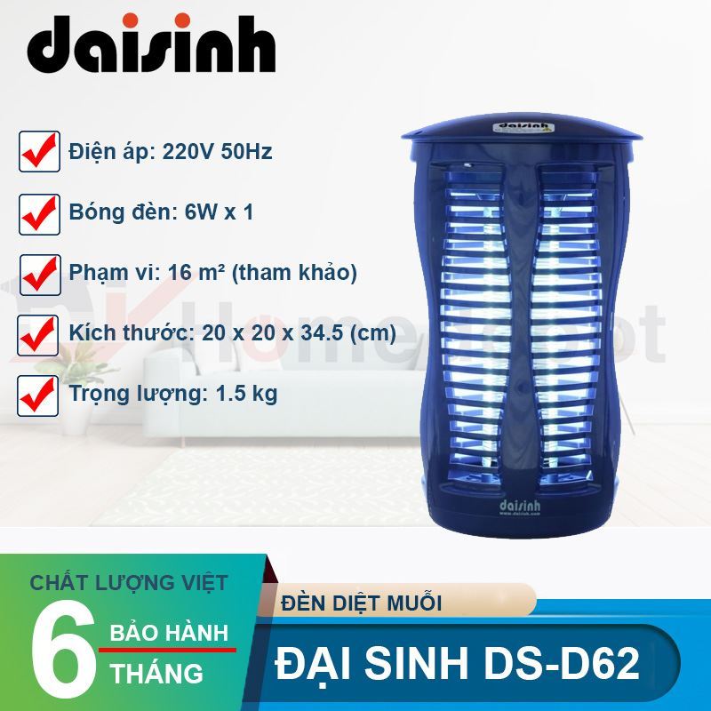 Đèn Diệt Côn Trùng Đại Sinh DS-D62