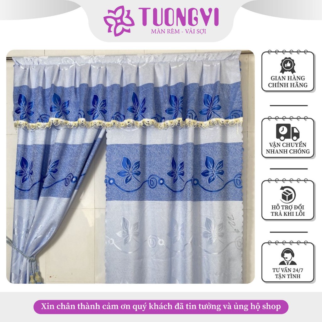 Rèm Cửa Sổ, Ri Đô Chống Nắng, Tia UV , Chất Liệu Gấm Thổ Dày Dặn dệt lá ...