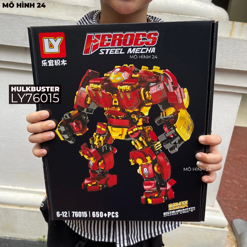 ch i l p rap x p hinh Hulkbuster LY76015 Ng i s t le go MOC iron man sieu anh hung Marvel heroes steel mecha 350PCS Shopee Vi t Nam